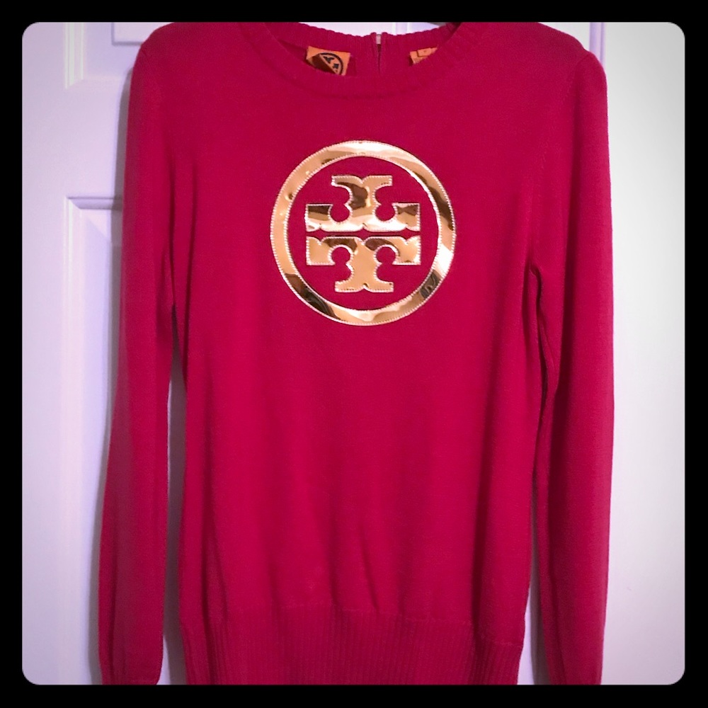 Tory Burch Gold logo Sweater